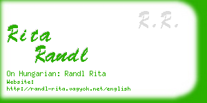 rita randl business card
